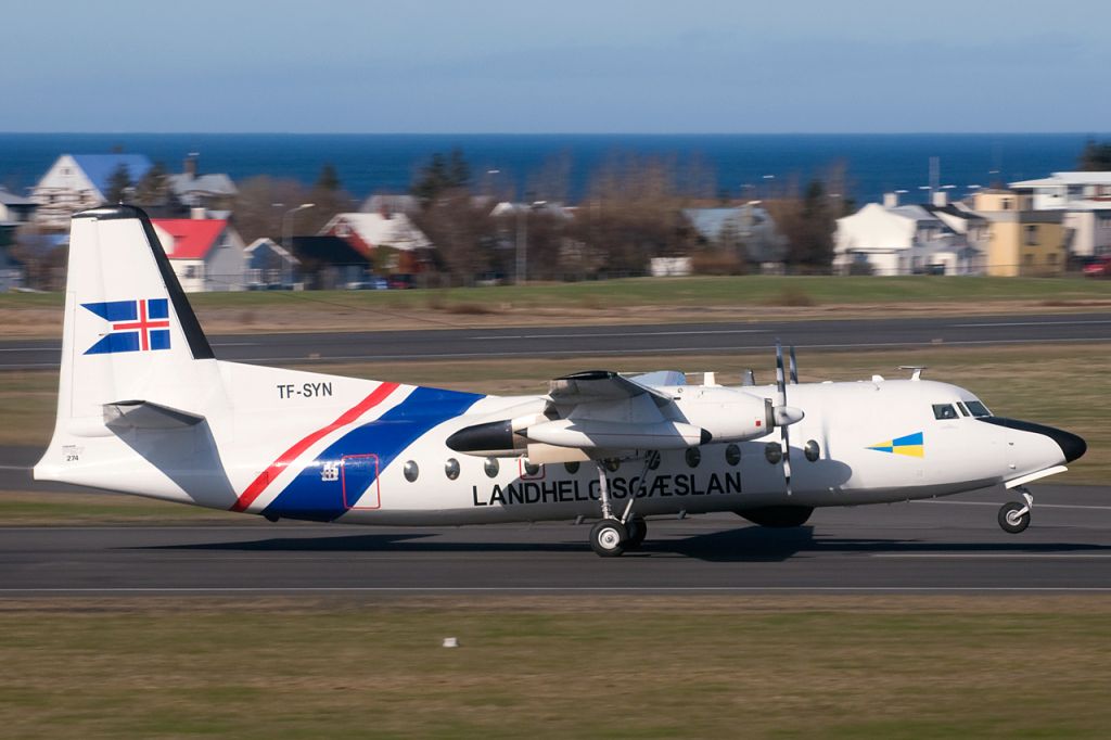 TF-SYN — - Icelandic Coast Guard Fokker F27-200 at Reykjavik