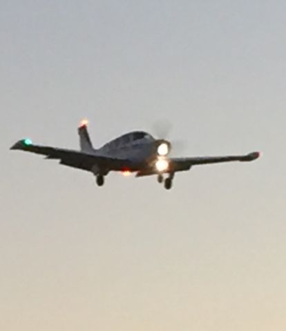 Beechcraft Bonanza (36) (N731WC) - Short final sunset 