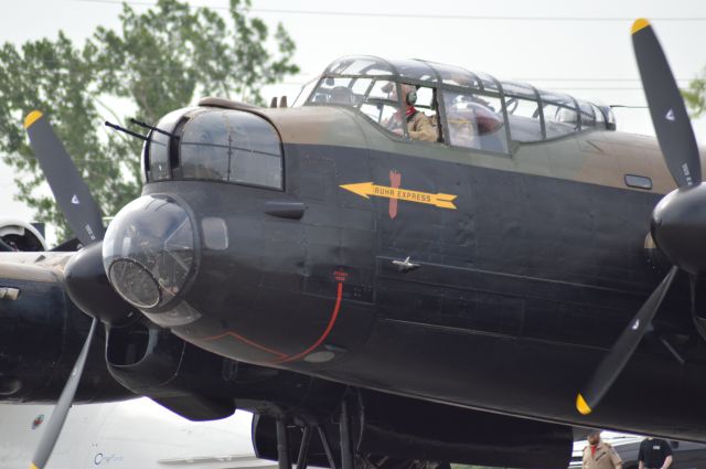 Avro 683 Lancaster (C-GVRA) - After WW II, about 230 Lancasters served with the RCAF in several roles including, Arctic reconnaissance, maritime patrol and as a bomber. The Lancaster was ceremonially retired from the RCAF at Downsview (Toronto) in April 1964. In total 7,377 Lancasters rolled off the production lines in Britain and Canada, during WW II. Today, 17 Lancasters survive around the world, but only two are in flying condition.Debuting on Father’s Day weekend, our famous Lancaster will look a little different painted in her summer colours as the “Ruhr Express” – the very first Canadian built Lancaster. 