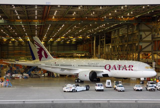 Boeing 787-8 (A7-BCE) - Qatar Airways 787 A7-BCE in the Boeing Everett factory March 26, 2013.