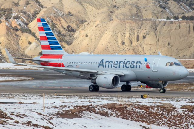 Airbus A319 (N9022G) - American 2189 from Dallas-Fort Worth, TX. 6 Feb 2021.