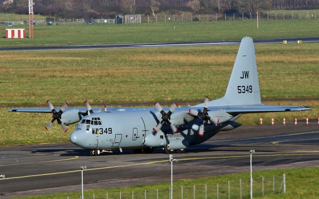 Lockheed C-130 Hercules (16-5349) - usn c-130t 165349 arriving in shannon 2/12/16.