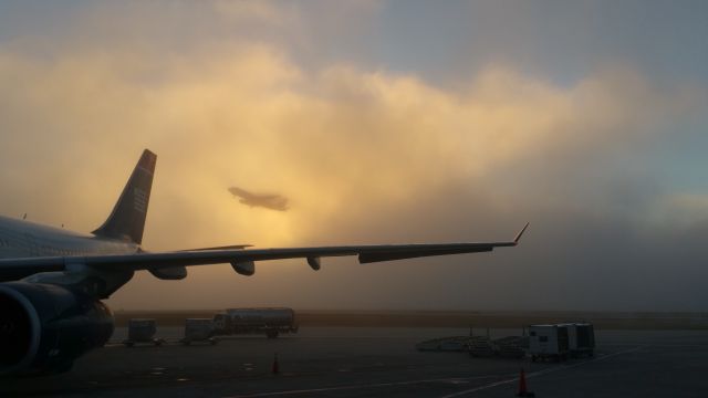 Airbus A330-200 (UNKNOWN) - January 16  shot from ramp D concourse in fog