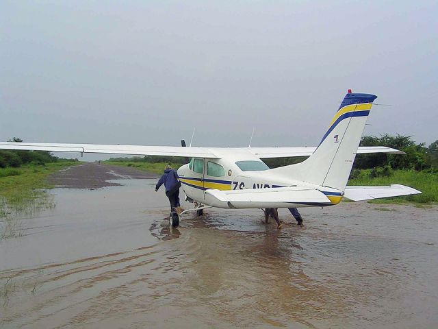 Cessna Centurion (ZS-AVB) - In the Okavango Delta, Botswana.