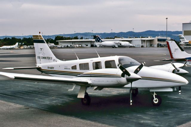 Piper PA-44 Seminole (VH-MRY) - EYRE COMMUTER - PIPER PA34-200T SENECA MK II - REG : VH-MRY (CN 34-8233026) - ADELAIDE INTERNATIONAL AIRPORT SA. AUSTRALIA - YPAD 25/10/1995