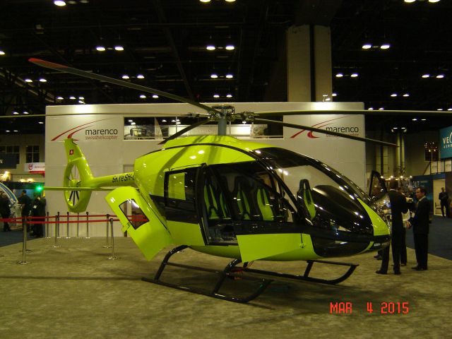 — — - Marenco Swisshelicopter SKYe SH09 on display at Heli Expo 2015, Orange County Convention Center Orlando, Florida