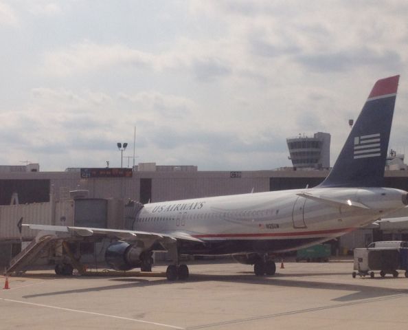 Airbus A320 (N125UW) - A US Airways Airbus A320 at Philadelphia International Airport (KPHL) on July 21, 2014. N125UW was at Gate C21.