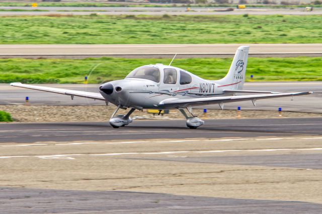 Cirrus SR-22 (N80VT) - Cirrus SR22 at Livermore Municipal Airport on a gray January 2022 morning.