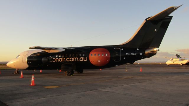 British Aerospace BAe-146-200 (VH-SAZ) - I heard she's staying a while until the Australian crew clear quarantine before beginning cargo charters.