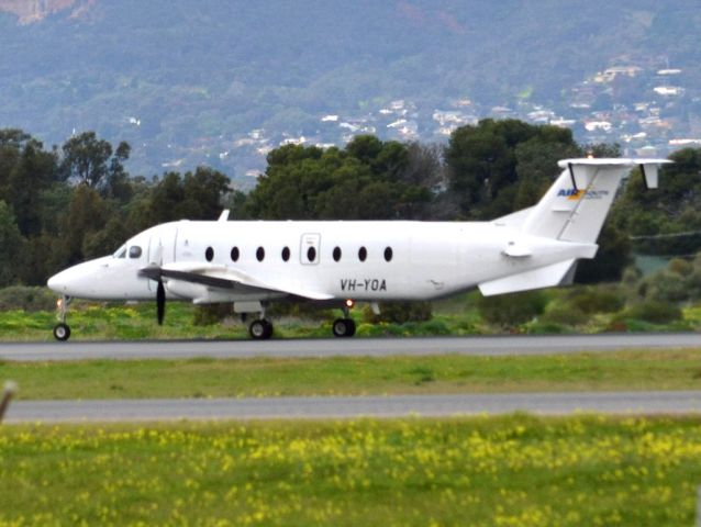 Beechcraft 1900 (VH-YOA) - Rolling for take off on runway 05. Thursday 12th July 2012.