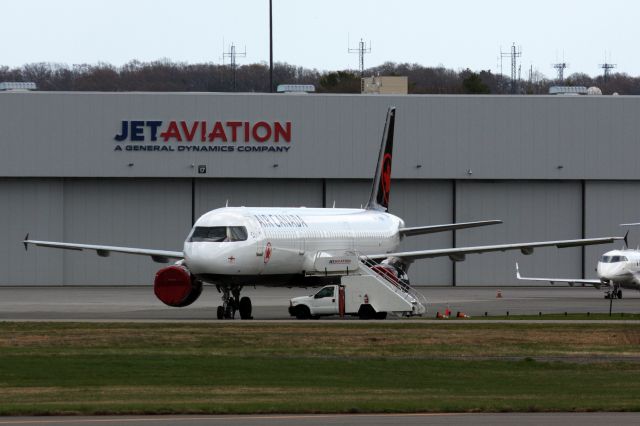 Airbus A321 (C-FGKN) - Air Canada A321 at Hanscom Airfield on 4/20/21. Plane is a sports charter for Toronto Blue Jays who play the Red Sox. 