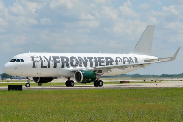 Airbus A320 (N220FR) - Delivery flight of first Sharklet A320 for Frontier.