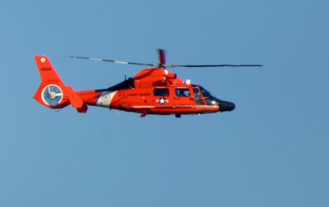 N6506 — - Shown here is a US Coast Guard Aerospatiale short-range rescue helo off the coast of Monmouth Beach NJ in the Autumn of 2017.