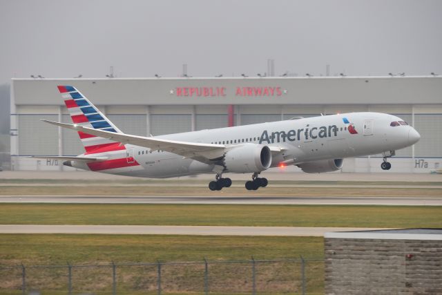 Boeing 787-8 (N806AA) - Departing 5-L for DFW after diverting in to IND from a NRT-ORD flt due ORD wx on 11-11-19