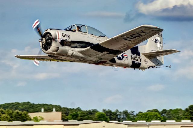 North American Trojan (N187GH) - A T-28 Trojan takes off on runway 36 at LaGange Callaway Airport in LaGrange, Georgia.