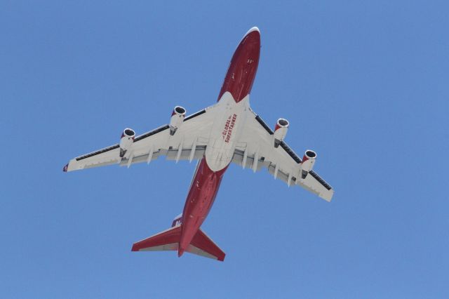 Boeing 747-400 (N744ST) - GST944 conducting firefighting ops out of McClellan on 4-AUG-2020