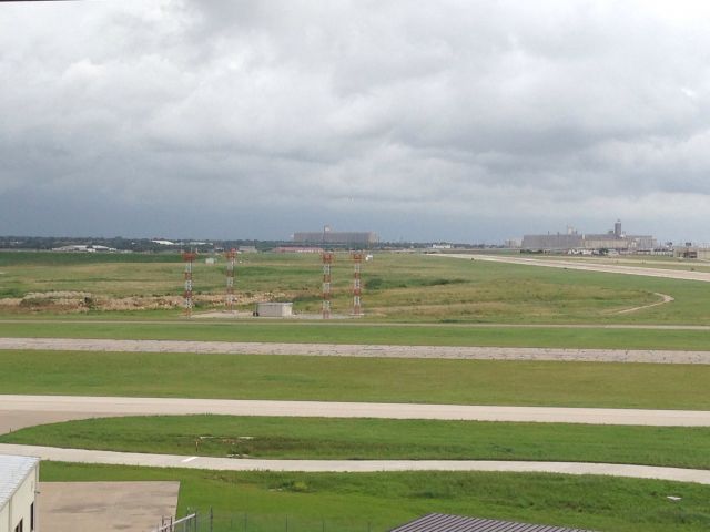 — — - View from Meachams control tower.