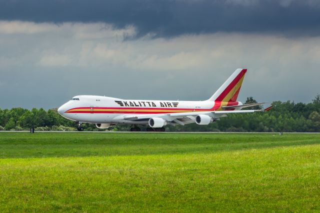 Boeing 747-200 (N715CK) - U.S. Transportation Command 330 lifts from DOV for YQX on 07/25/2023.