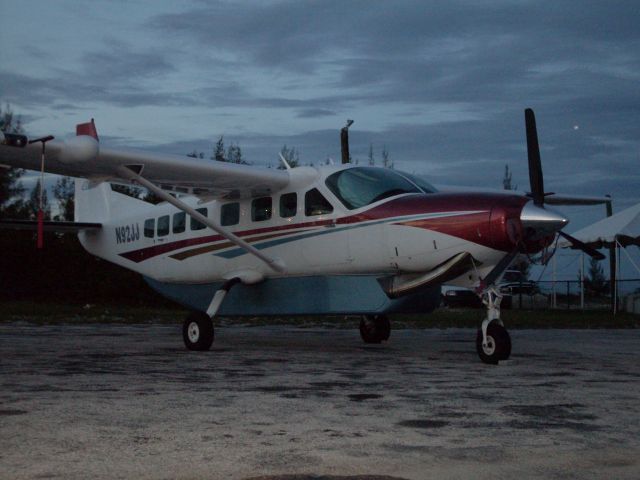 Cessna Caravan (N92JJ) - On the ramp in Chub Cay Bahamas (MYBC)