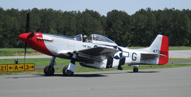 North American P-51 Mustang (N10601) - P-51 "Red Nose" of the Dixie Wing of the Commemorative Air Force, during their fly-in at Raleigh Executive Jetport, Sanford, NC 5/14/17