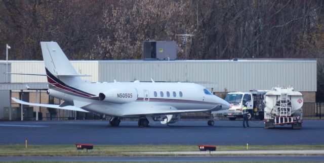 Cessna Citation Latitude (N505QS) - Pre-flight fueling for this 2016 Cessna 680A Citation Latitude in the Autumn of 2023.