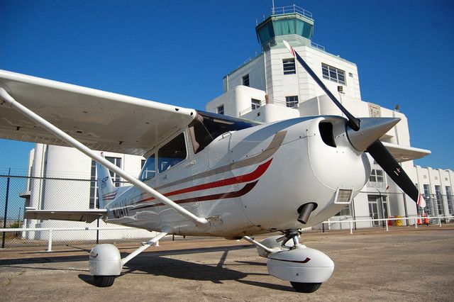 Cessna Skyhawk (N2141Y) - Sitting on the ramp at Wings and Wheels at the 1940s Air Terminal Museum and lit amazingly by the morning light.