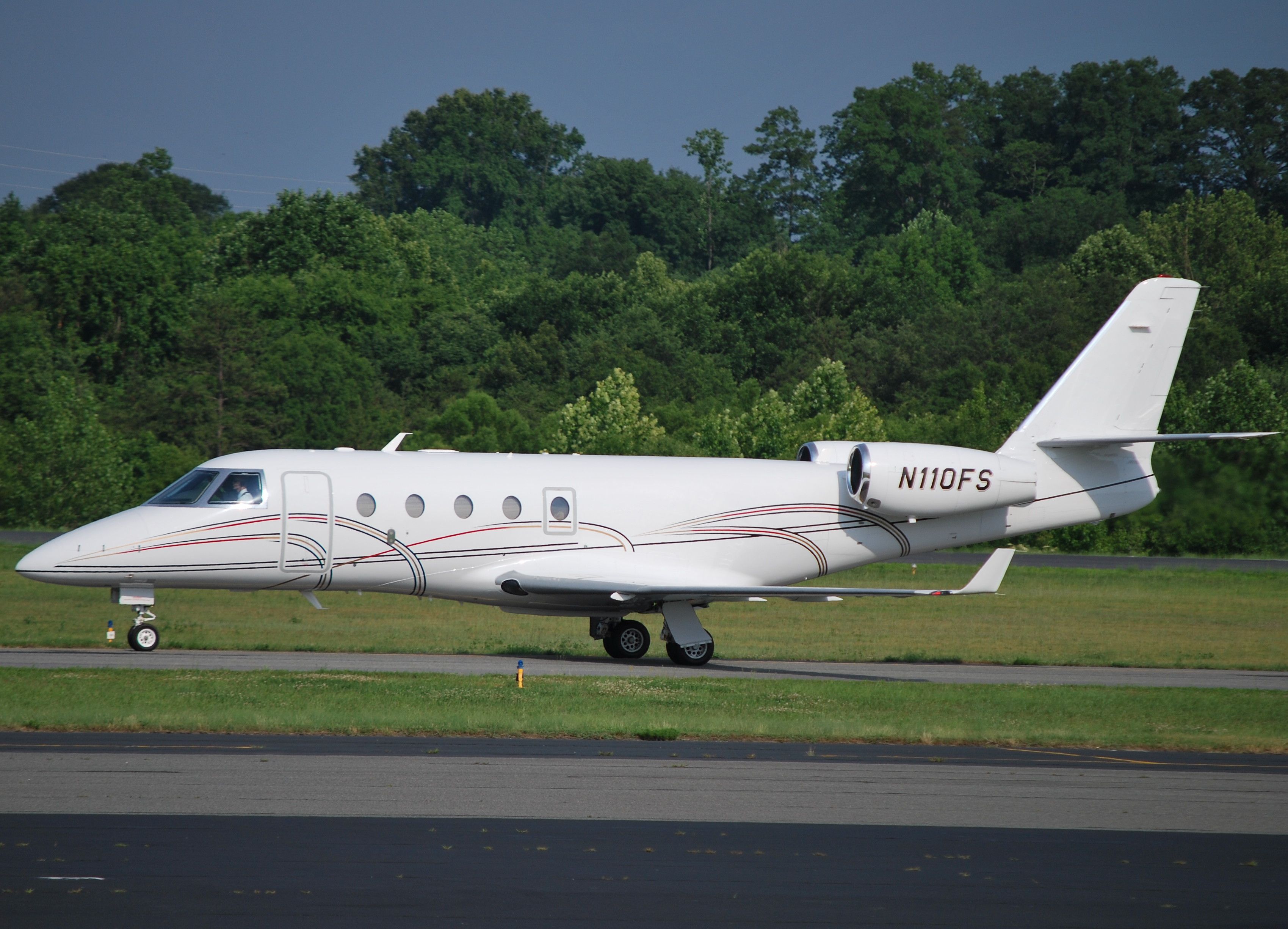 IAI Gulfstream G150 (N110FS) - TRINITY AVIATION CHARTERS LLC (NASCAR team owner Felix Sabates) at KJQF - 6/2/11