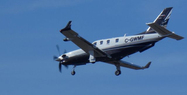 Daher-Socata TBM-900 (C-GWMF) - About to touch down is this 2019 Compagne-Daher TBM-940 in the Autumn of 2024.
