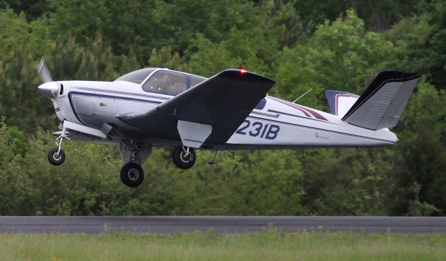 Beechcraft 35 Bonanza (N231B) - A 1956 model (serial number D-4651) Beech G35 Bonanza departing Boswell Field, Talladega Municipal Airport, AL after NASCAR'S 2023 GEICO 500 Race @ Talladega Superspeedway - April 23, 2023.