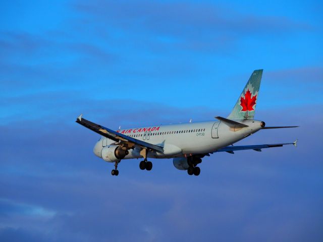 Airbus A320 (C-FTJQ) - Gorgeous light and sky. Too good to waste. Spotting.