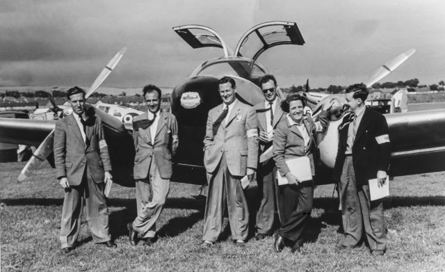 G-AKDC — - Image of Miles Gemini believed to be taken in 1949 at Birmingham Elmdon UK immediately prior to the first Kings Cup Air Race in the UK after WW11. This Gemini went on to win the race at an average speed of 164 mph from a field of 36 starters, the pilot J.N. Nat Somers AFC. The image from family archives. Much atmosphere from the period.