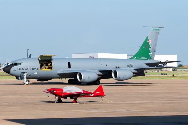 58-0098 — - The new color bird of the 101st Air Refueling Wing, Maine Air National Guard, rests at the Fort Worth Alliance Airport. As it's the 101st ARWs 75th anniversary next year, they honored their heritage by reflecting the tail art that used to adorn their F-101 Voodoos around 50 years ago.