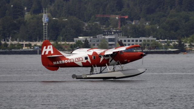 VARDAX Vazar Dash 3 (C-FODH) - C-FODH, the 3rd Otter ever built, just before touchdown at CYHC.