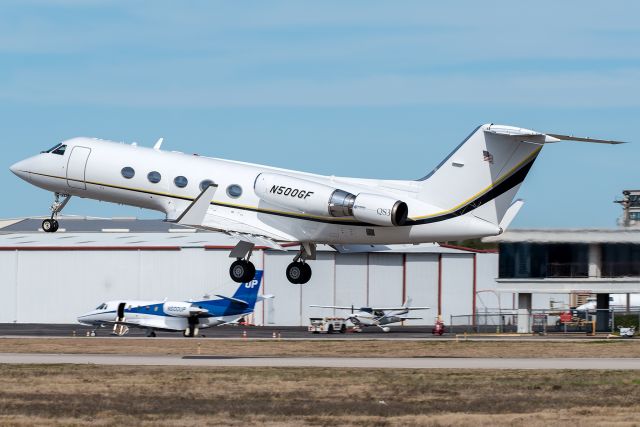 Gulfstream Aerospace Gulfstream 3 (N500GF) - Waffle House G-III departing Addison.