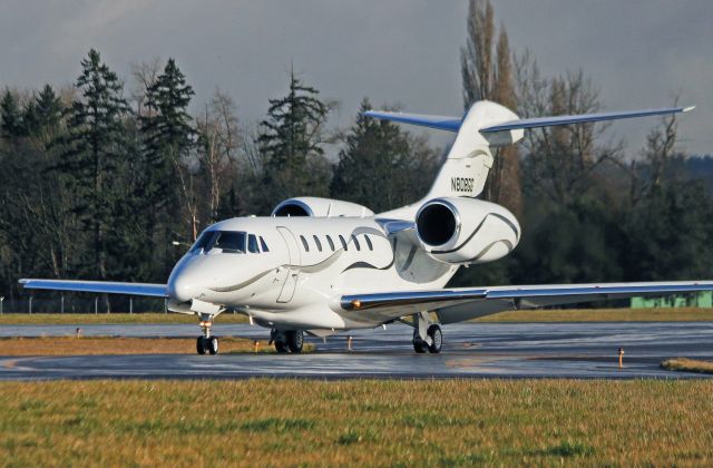 Cessna Citation X (N808GG) - 1997 Citation X exiting Rwy 31 Hillsboro, Oregon.  2/25/13