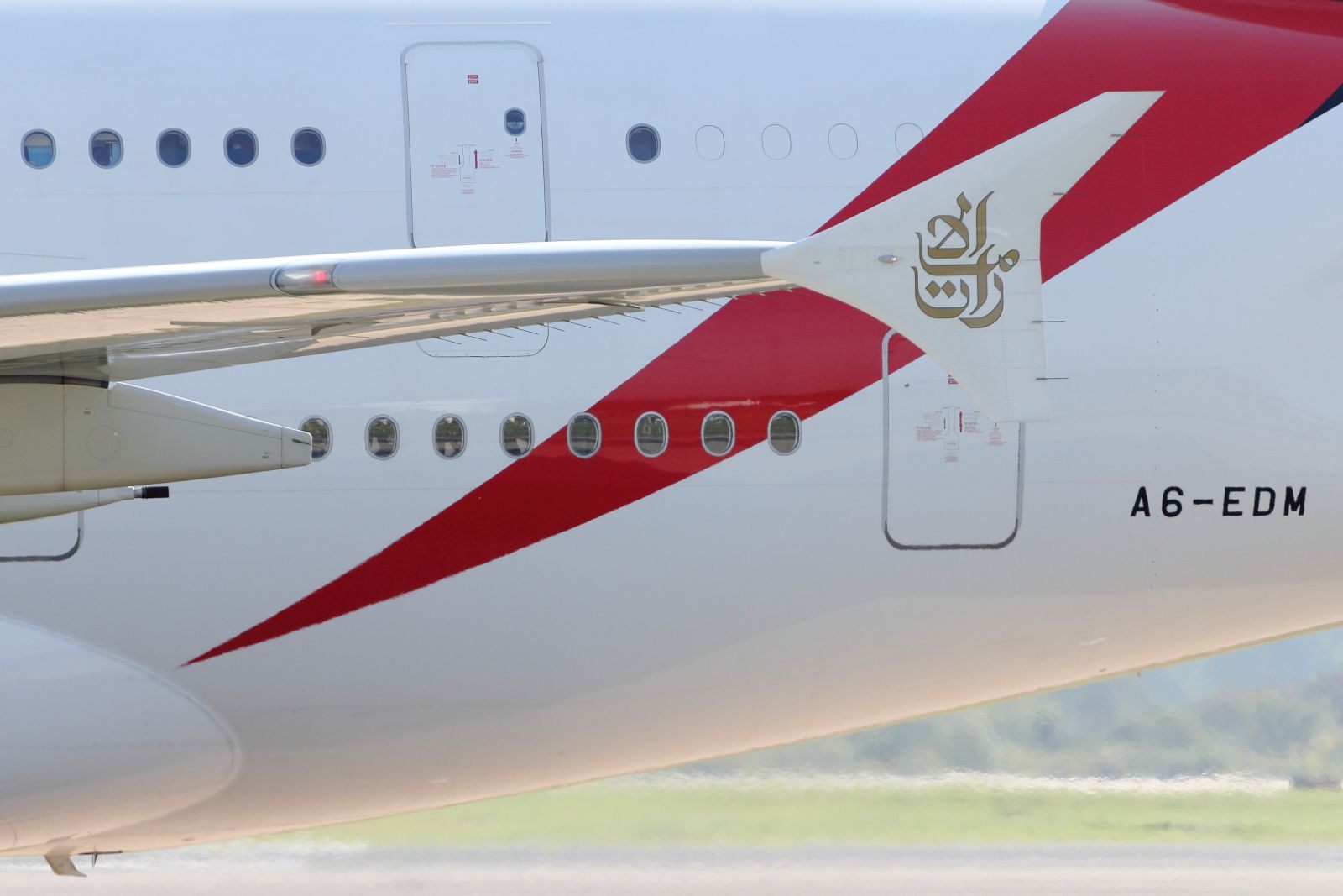 Airbus A380-800 (A6-EDM) - Winglet of an A380-800.