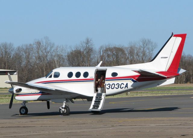 Beechcraft King Air 90 (N303CA) - Parked at the Downtown Shreveport airport.