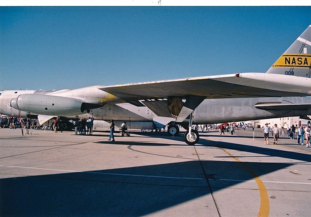Boeing B-52 Stratofortress (52-0008) - Side view of NASA 008 or Balls8 at the Edwards AFB Open House and Air Show 10-18-1977