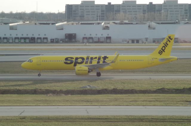 Airbus A321neo (N726NK) - NK2396 taxiing C to the gate after a 4 hour journey from LAX 1/2/25