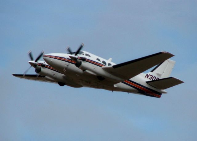 Beechcraft King Air 90 (N300VA) - Departing Shreveport Regional.