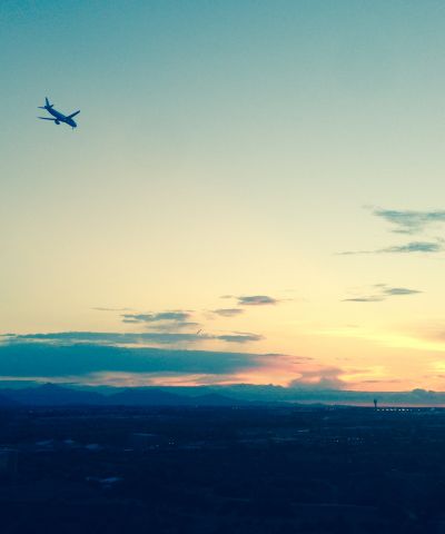 Airbus A320 — - A320 on approach into Phoenix Sky Harbour Airport as taken from Arizona State University. 