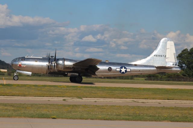 Boeing B-29 Superfortress (N69972) - The side profile of Doc during the late afternoon July sun in Oshkosh.