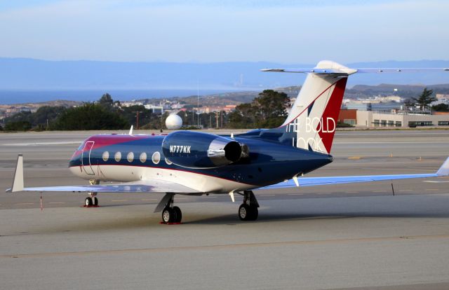 Gulfstream Aerospace Gulfstream IV (N777KK) - KMRY - Monterey Jet Center ramp - Gulfstream ready for the next flight.