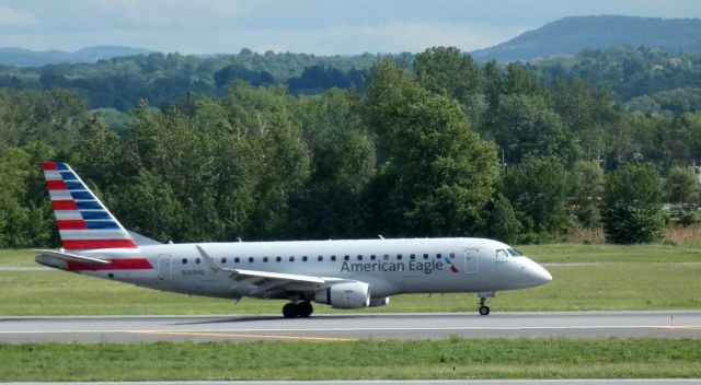 Embraer 175 (N109HQ) - Shortly after touching down is this 2007 American Airlines Eagle Embraer ERJ-175LR in the Spring of 2022.