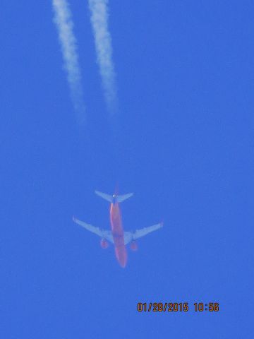 BOEING 737-300 (N649SW) - Southwest Airlines flight 2504 from STL to OKC over Southeastern Kansas at 34,000 feet.