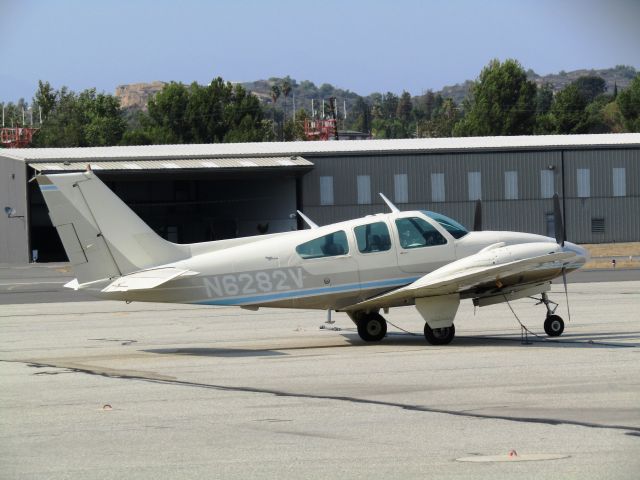 Beechcraft 55 Baron (N6282V) - On the ramp