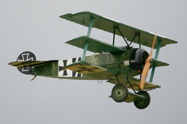 SANDS Fokker Dr-1 (G-CDXR) - Fokker DR-1 Replica, Solo display, Rennes-St Jacques airport (LFRN-RNS) Air show 2014