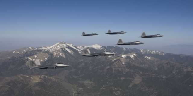 — — - HOLLOMAN AFB F-22S