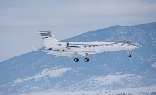 Gulfstream Aerospace Gulfstream V (N279SH) - Nice G550 arrival into BZN couple weeks ago