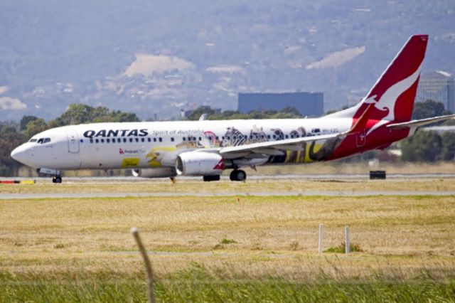 Boeing 737-800 (VH-VZD) - On the taxi-way, heading for Terminal 1, after landing on runway 23, on the last day of the Australian summer. Thursday 28th February 2013.